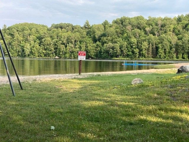 Sign at the Michigamme Beach