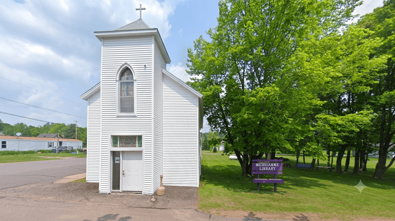 Michigamme Library Front
